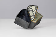 Todd Reed box in sterling silver, white brilliant cut diamonds(~.97ct), willow creek jasper, and 18k yellow gold